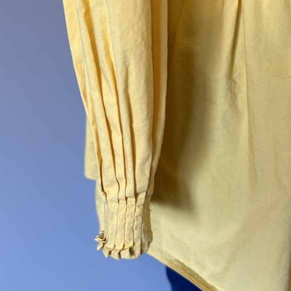 TUCKERNUCK POMANDER PLACE Olivia
Peplum Top Blouse Yellow Keyhole Back Sz S - Picture 9 of 14